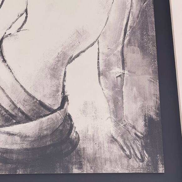 Lanie Loreth The Seated Woman Nude Black White Shadowbox Framed Print 15x17 inch - Picture 12 of 14